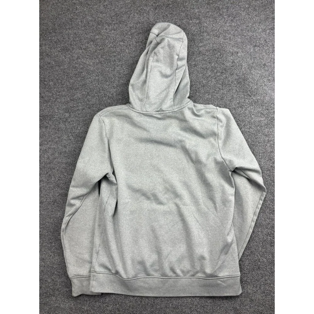 The North Face Hoodie Mens Medium‎ Gray Pullover Fleece Sweatshirt Rock Solid